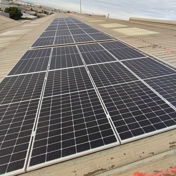 gran extensión de paneles solares